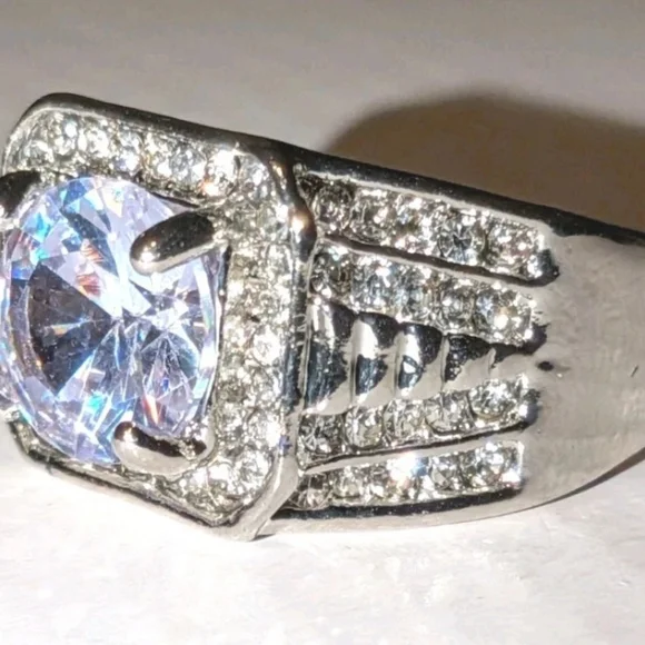 Classic Men's Dazzling 3CT Round Cut Lab Created DiamondEngagement Ring
